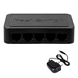 Hub De Rede Gigabit Ethernet De 5 Portas 1000 Mbps Accs Multiuso De Alta Velocidade Simples Usando Fast Ethernet Switch Network Switch Para Office, Preto