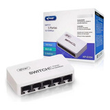 Hub Switch De Rede Com 5 Portas 10/100 Mbps Knup - Kp-e05a