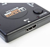 Hub Switch Hdmi 3x1 Divisor 3 Portas P/ Ps3 Xbox Tablet Tv
