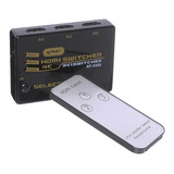 Hub Switch Hdmi 3x1 Ultra Hd 4k Controle Remoto E Cabo Knup