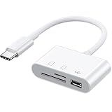 Hub Tipo C 3 Em 1 Adaptador USB 3 0 Leitor De Cartão De Memória OTG Para SD TF Micro SD Compatível Com Dispositivos Tipo C Branco Premium Marca Triforce