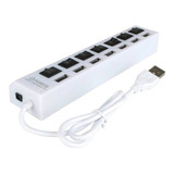 Hub Usb 2 0 7 Portas Chaveadas Com Led Informática