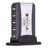 Hub Usb 2 0 Adaptador 7 Portas Pc Extensão Com Fonte Bivolt