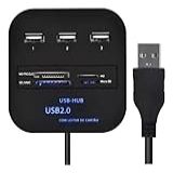 HUB USB 2 0 Com Leitor De Cartão De Memória 7 Em 1 Combo Card Reader Compatível Com MS Pro Duo Compatível Com SD MMC Compatível Com M2 Compatível Com Micro SD 