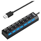 Hub Usb 2 0 Extensor Régua 7 Portas High Speed Hd Pen Drive Pc