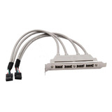 Hub Usb 2 0 Traseiro Com 4 Portas 9pinos Placa Mãe Kit 2pç