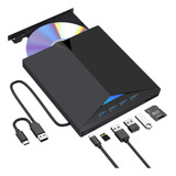 Hub Usb 3 0 7 Em 1 Com Porta Cd dvd Sd Micro Sd Usb c