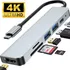 Hub Usb 3.0 Adaptador Usb-c Dock Multiportas 7 Em 1 Hdmi 4k