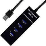 Hub USB 3 0 Slim 4 Portas Com LED   Premium Ultra Rápido 5Gbps  Preto 