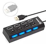 Hub Usb 4 Portas Alta Velocidade Usb 2 0 Tv Pendrive Mouse Teclado Adaptador Compatível Com Windows Liga Desliga