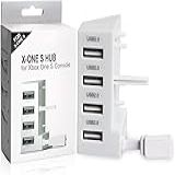 Hub USB 4 Portas Para Xbox One S Slim Carregador Adaptador Branco