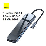 Hub Usb c 3 0 Hdmi 4k Macbook Notebook Conector Em L