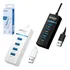 Hub Usb Expansor 3.0 Led Super Rápido 4 Portas 5.0 Gbps Cor Preto