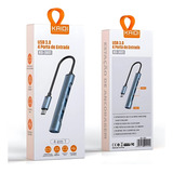 Hub Usb Kaidi 3 0 Switch Adaptador Extensor Régua 4 Portas Cor Cinza escuro