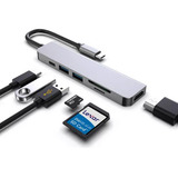 Hub Usb Tipo C 3 0 6 Em 1 Conversor Hdmi Type C Sd