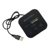 Hub Usb2 0 3portas leitor De Cartão Memória Sd Total 7portas