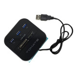 Hub Usb2 0 3portas leitor De Cartão Memória Sd Total 7portas