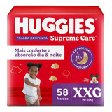 Huggies Supreme Care Fraldas Roupinha Tamanho Xxg 58 Unidades
