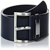 Hugo Boss Cinto Masculino De Couro Macio Com Fivela Prata Grossa Azul Marinho Stark Navy 30