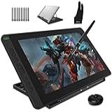 HUION MESA DIGITALIZADORA Kamvas 13 Canetas Tablet De Desenho Gráfico 2 Em 1 Função De Inclinação Sem Bateria Pressão Da Caneta 8192 E 8 Teclas De Atalho Preto Com Suporte