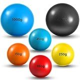 Hungdao 6 Peças De Bolas De Treinamento De Plyo Ponderadas Variáveis De Plyo Para Prática De Bolas Pesadas De Beisebol Para Arremesso De Arremesso E Acessórios De Melhoria De Potência 6 Cores 3 5 A 1 998 G 