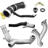 HUQUZN Kit De Tubo De Saída De água De Alumínio Para Motor Adequado Para Land Rover Range Rover Sport Velar Discovery Defender 2014 2023 Substituir LR090630 LR092992 LR049990 AJ813917 AJ811340
