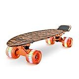 Hurtle Mini Cruiser Padrão Para Skate 15 Cm PP Deck Completo Double Kick Skate Board Com Caminhão De Liga De Alumínio De 8 3 Cm Rodas De Poliuretano Com Luz LED Para Crianças Adolescentes E