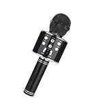 Huxspoo Microfone De Karaokê Bluetooth Sem