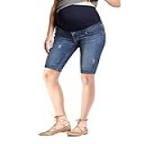 Hybrid Company Bermuda Jeans Feminina Para Gestantes Sobre A Barriga Confortável Skinny Bermuda Bm5471grsk Medium Was G