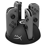 HyperX ChargePlay Quad   Carregador Para Joy Con  Preto E Cinza  4 Controles  USB 