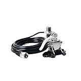 HYS Suporte De Antena De Carro De Aço Inoxidável Com Clipe De Carro Para Montagem Na Tampa Do Porta Malas ângulo Ajustável Com Conector SO239 Para PL 259 Cabo Coaxial RG 58 De 16 4 M