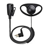 HYSHIKRA Fone De Ouvido Walkie Talkie Cabo De Bobina Em Forma De D Fone De Ouvido Com PTT E Microfone De Alto Falante Para Motorola CP200 GP2000 XU1100 GP300 Yaesu FT 4XR FT 4VR FT 65R FT 25R Rádio