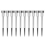 Hyuduo 10Pcs Luzes Solares Do Jardim Lâmpada Solar Do Gramado LED Paisagem Luzes Do Jardim IP44 Impermeável Aço Inoxidável LED Luz Do Gramado Para Quintal Externo Quintal Terrestre 2 Lâmpada Do Gramado