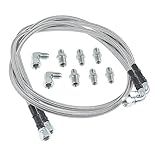 HZ-MONSTER 6AN 132-1 Cm Kit De Mangueira De Resfriador De óleo De Fluido De Transmissão- Flexível Trançado- Mangueira De Refrigeração Compatível Com GM Chevy Ford GMC Buick Cadillac E Caminhões