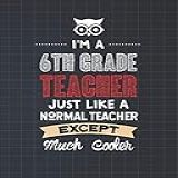 I M A 6th Grade Teacher Just Like A Normal Teacher Except Much Cooler Sixth Grade Lesson Planner And Appreciation Gift For Male And Female Teachers