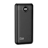 I2GO- Carregador Portátil -Power Bank- Ultra Rápido 20000mAh- Power Delivery 20W- 2 Saídas USB - 1 Saída-Entrada USB-C- Preto- I2GO PRO