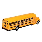 Ibasenice 1Pc Ônibus Escolar Carro De Brinquedo Americano Auto Criança Carro Bateria Carros Clássicos Brinquedos Mini Clássico Ônibus Escolar Modelo De Ônibus Escolar Brinquedo Liga Laranja