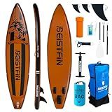 IBEISTFIN Pranchas De Stand Up Paddle Infláveis Com Acessórios Sup Premium Design Estável De 10 6 11 6 X33 X6 Deck De Eva Antiderrapante Prancha De Remo Inflável Resistente A Perfu