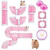 IBEQUE 2 Kits De Tubos De Hamster Tubo Externo De Aventura De Túnel De Hamster Transparente Faça Você Mesmo Gaiola De Hamster E Acessórios Roda De Hamster Para Animais De Estimação Rato Rato 