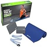 IBF IRON BODY FITNESS Conjunto De Ioga De 4 Peças Inclui Tapete De Ioga Antiderrapante De 4 Mm 2 Blocos De Ioga E Alça De Ioga Tapete De Exercícios Para Ioga E Pilates