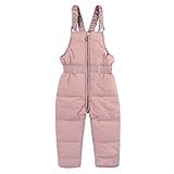 IBOBOOM Calças De Neve Para Criança 1T Roupas De Inverno Para Bebês Meninas Ski Bib Snowsuit 6 12 Meses Rosa