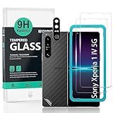 Ibywind 2 Películas Vidro Temperado Para Sony Xperia 1 IV 5G 6 5 1 Protetor De Lente De Câmera 1 Película Traseira Resistente A Arranhões Sem Bolhas Protetore De Tela