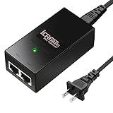 ICreatin 48V0 4A Gigabit Power Over Ethernet PoE Injector Fonte De Alimentação Compatível Com IEEE 802 3af De 1000 Mbps Até 100 Metros