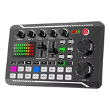 Id F998 Placa De Som Microfone Som Interface De Áudio Mixer