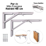Idea Suporte Mão Francesa Dobrável Retrátil Reforçada 45cm