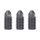 IdeaFormer 3Pcs 0 6mm Bico De Aço Endurecido Removível Para Bambu Lab A1 A1 Mini Bico De Extrusora Hotend Atualizado Para Impressoras 3D Bambu Lab A1 A1 Mini