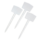 Identificador De Plantas 15cm 100 Unidades Etiqueta Palito Cor Branco