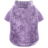 Idepet Suéter De Lã Para Cães Pequenos Roupas De Veludo Felinos Roupas Macias Para Cães Roupas Térmicas Para Cães Casaco Para Animais De Estimação Para Outono E Inverno Roxo GG 