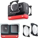 IEago RC Protetores De Lente Pegajosos Protetor De Tela Para Insta360 ONE RS Insta360 ONE R 2 Conjuntos De Protetores De Tela Dupla Película De Vidro Temperado Acessórios De Capa De Lente