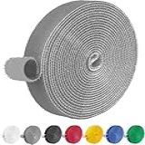 Ifnow 32 Pés Fita De Fixação Reutilizável Abraçadeiras De Cabo Dupla Face Velcro Fita De Gerenciamento De Cabos Resistência E Durabilidade 0,4''/largura (cinza)